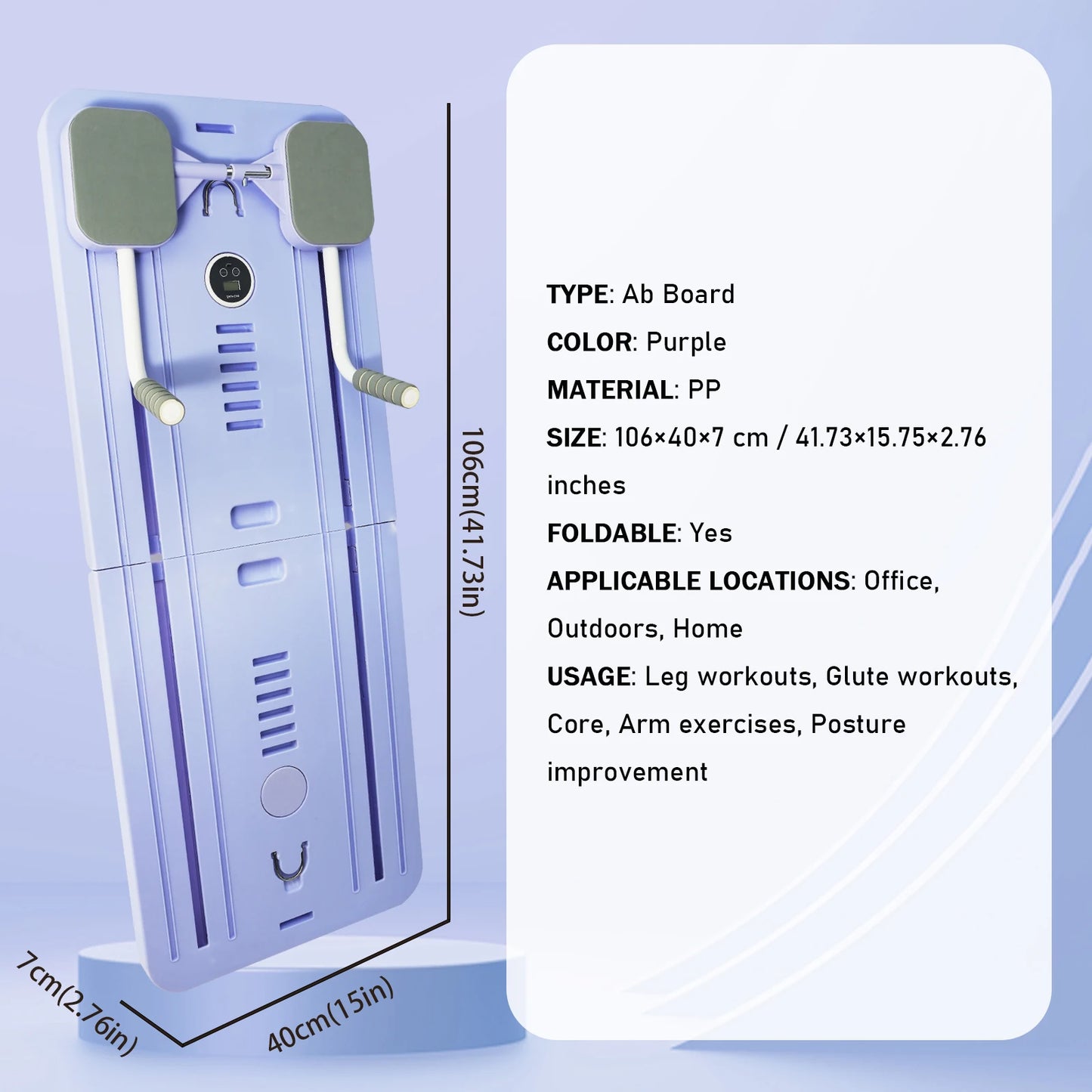 Adjustable Pilates Board for Home Workouts by NoEnName