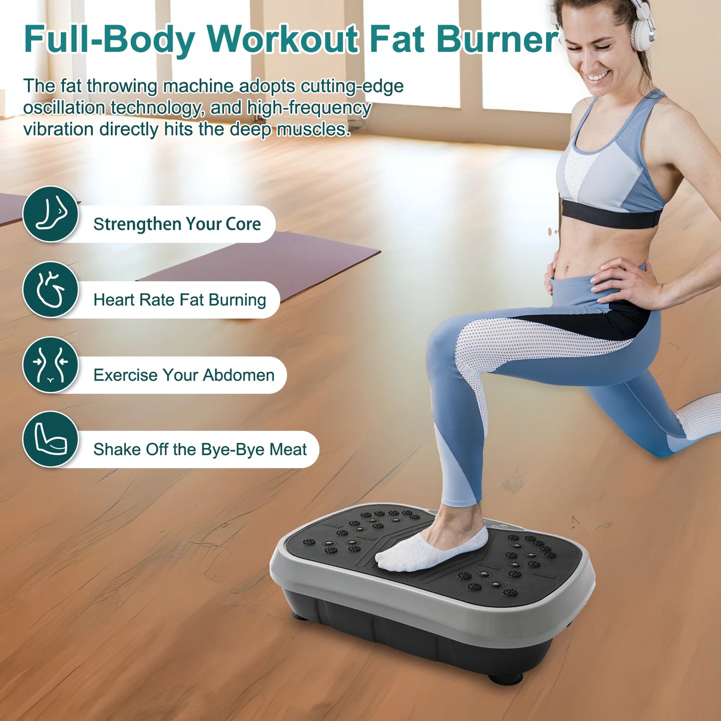 Vibration Plate Exercise Machine by N for Home Fitness