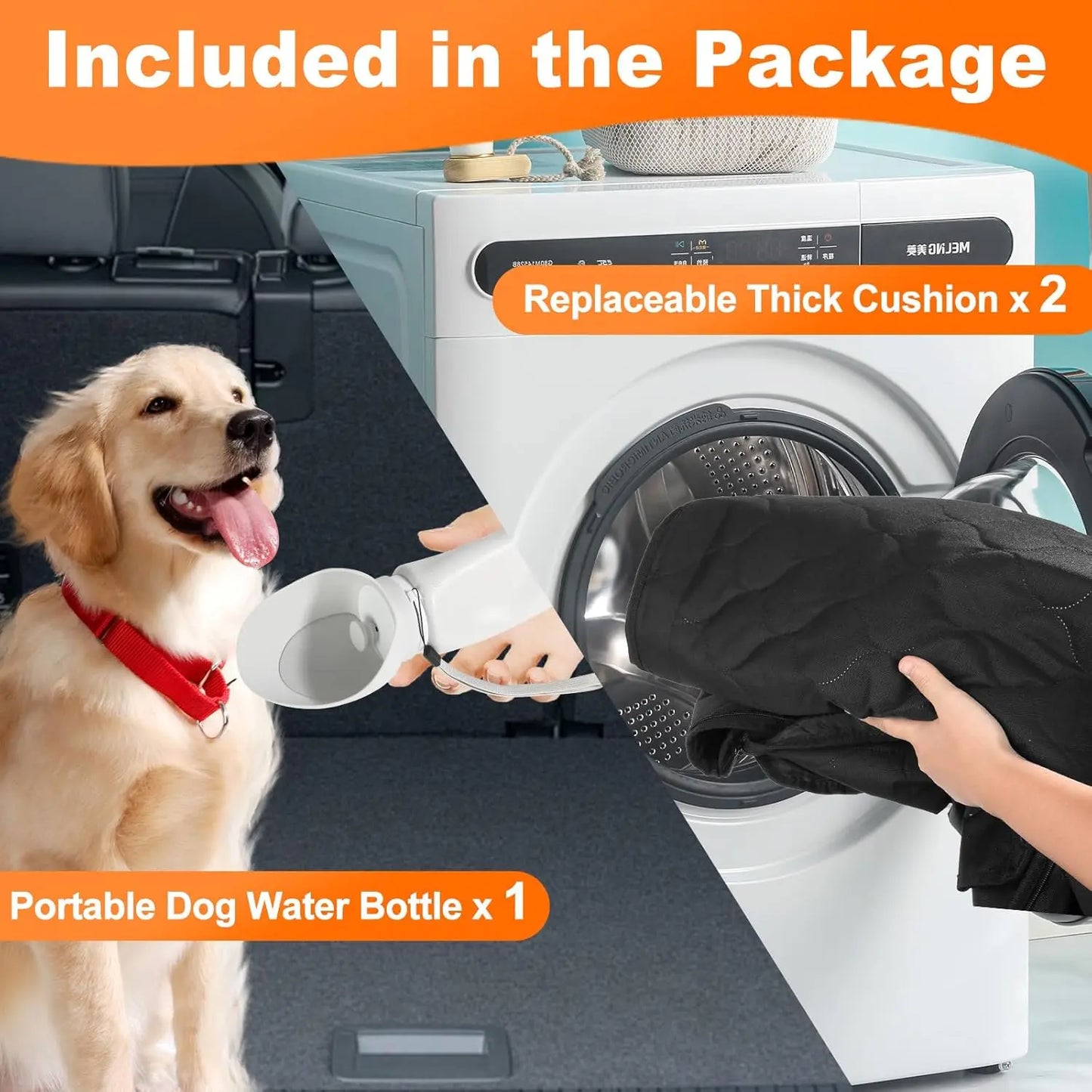 Wedyvko Waterproof Pet Travel Hammock Car Seat Protector