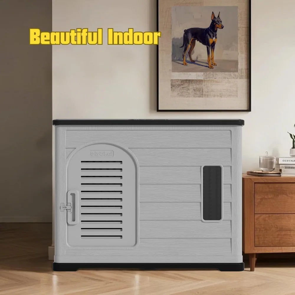 MKDK Large Durable Plastic Dog House for Big Dogs