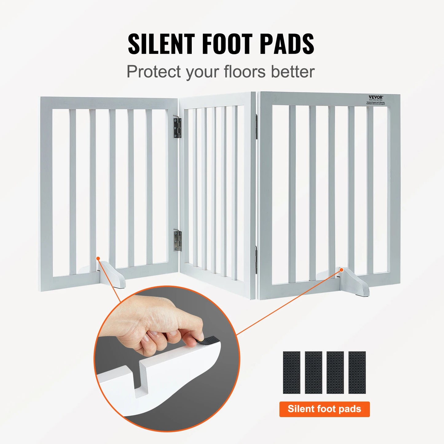 SucceBuy Freestanding Dog Gate Expandable 3 Panel Barrier