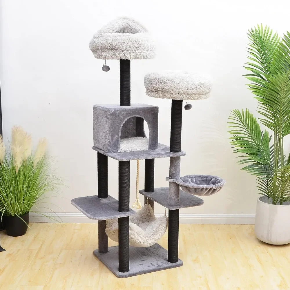 Huanzhuang Babylon Cat Tree with Hammock and Scratching Post