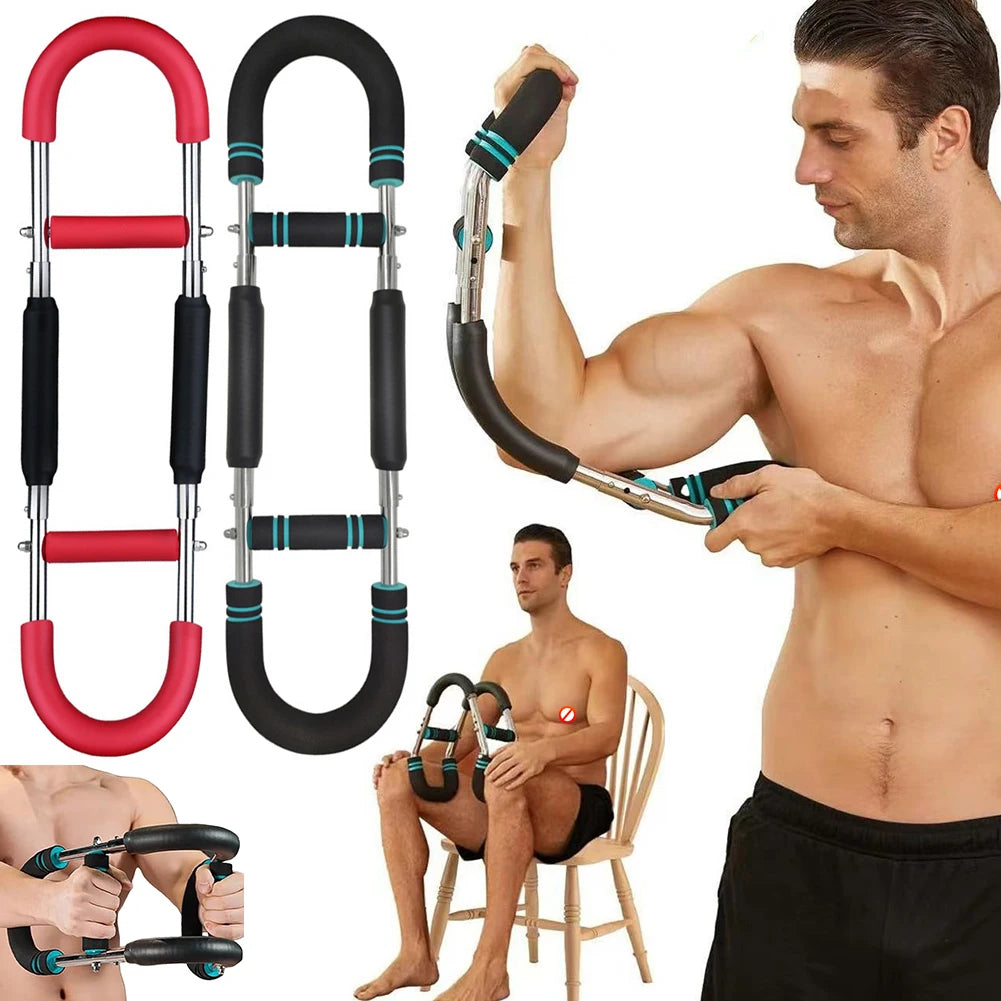Twister Arm Exerciser With Foam Handle Portable Spring Bar