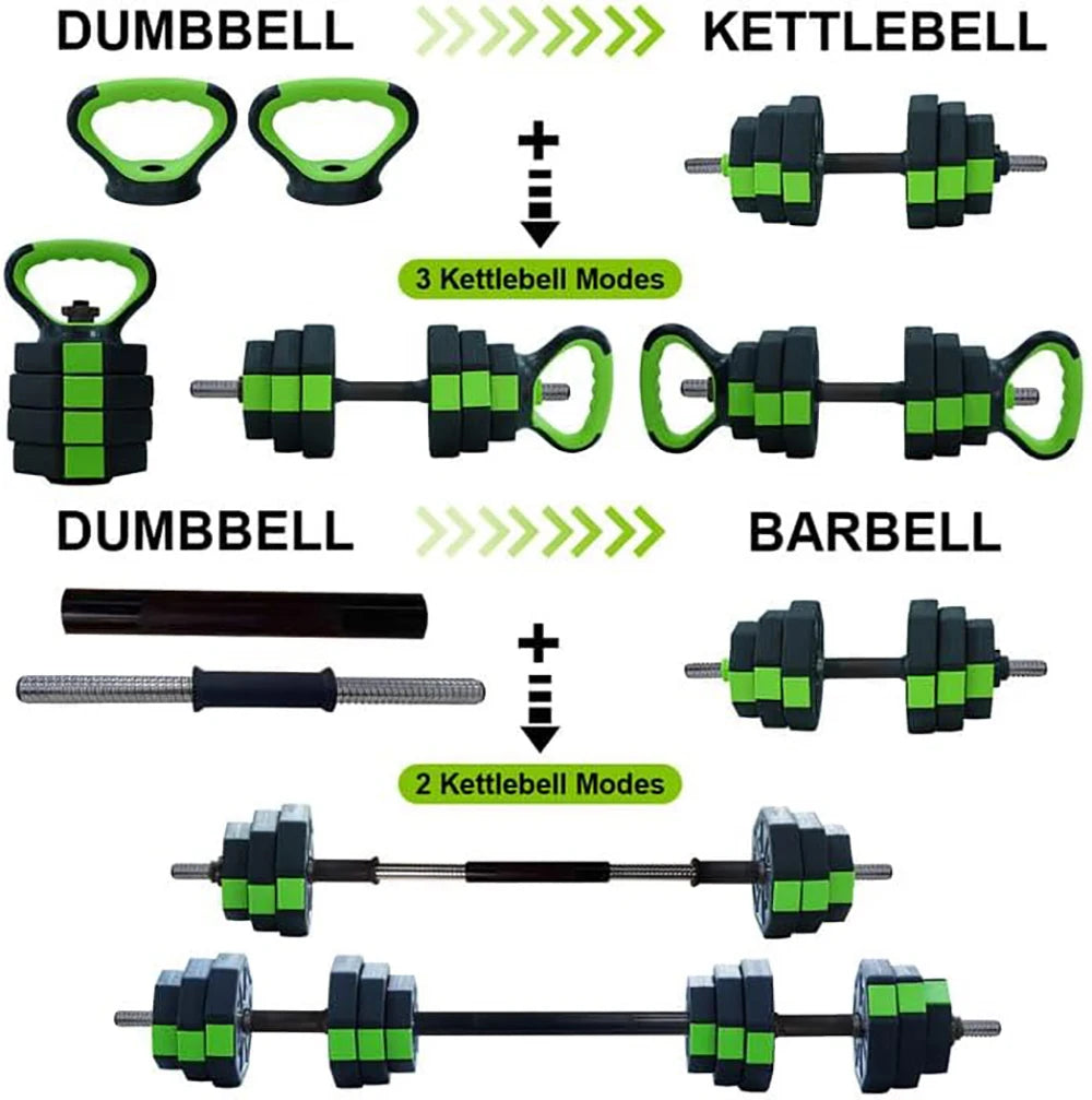 HiMISS 4 In 1 Adjustable Dumbbell Set 44Lbs Home Gym