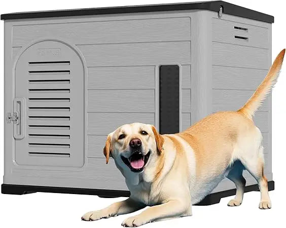 MKDK Large Durable Plastic Dog House for Big Dogs