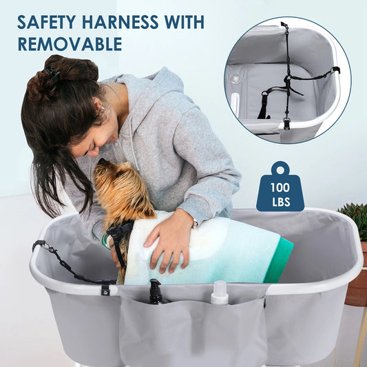 Portable Elevated Pet Bathtub by NoEnName for Dogs