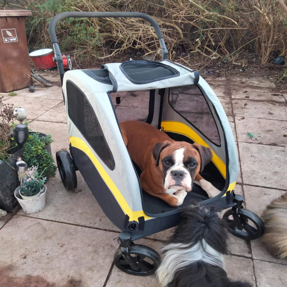 Premium Dog Stroller Pram by NoEnName for All Breeds