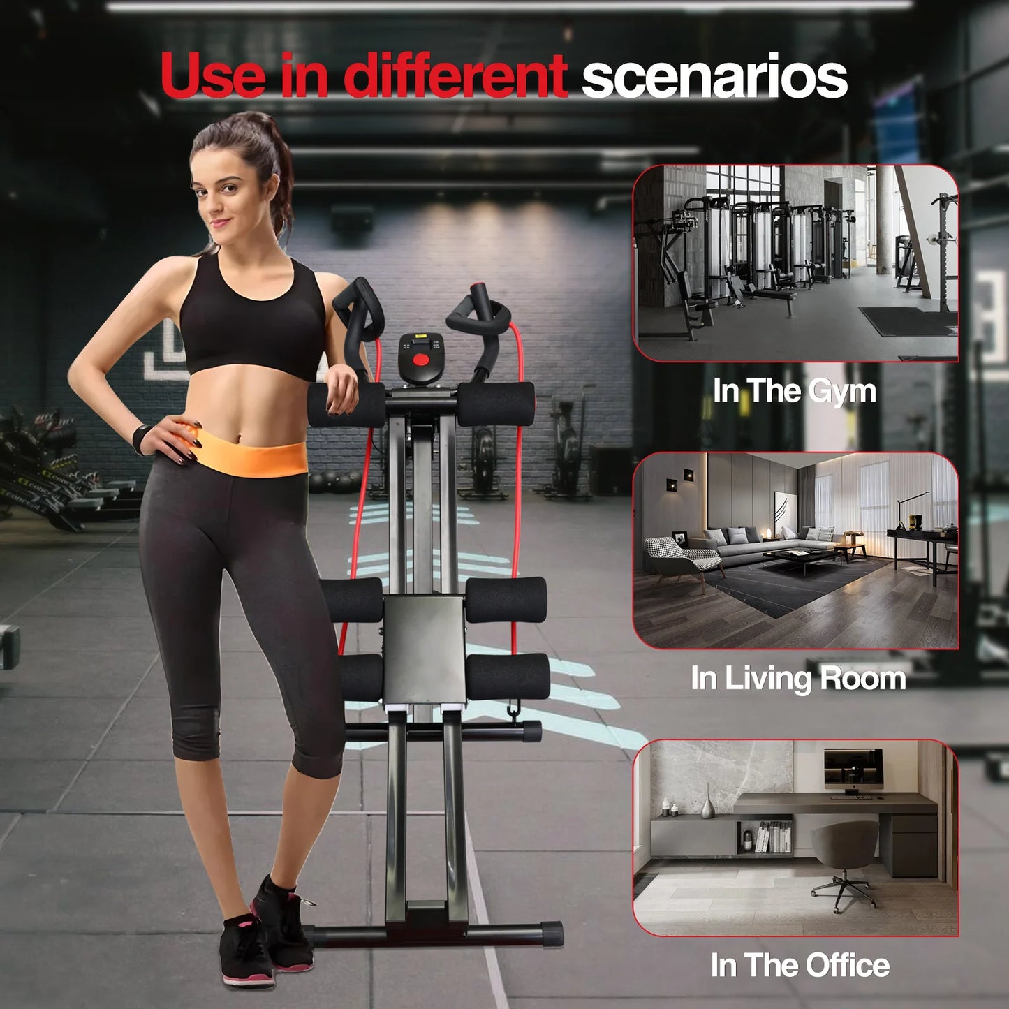 EverydayNecessitiesShop25 Foldable Ab Machine LCD Display