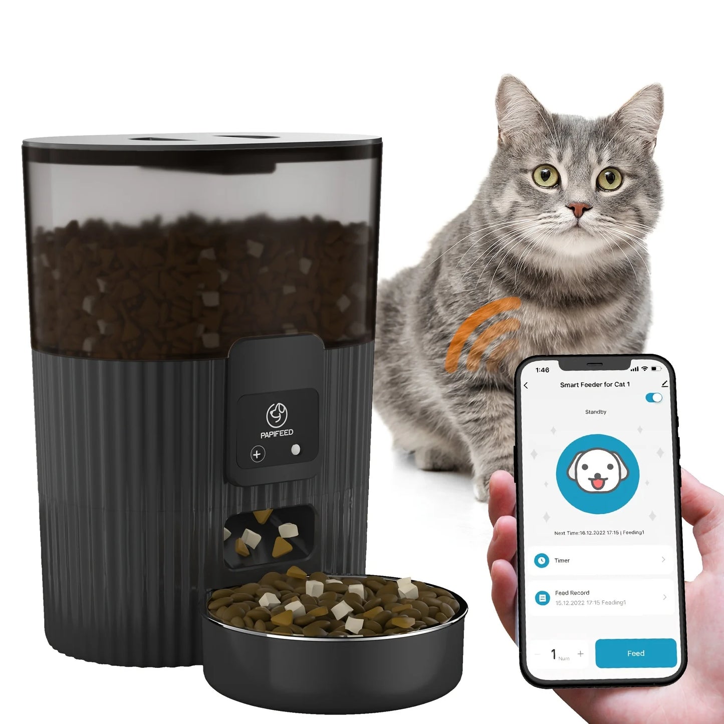 PAPIFEED Smart Automatic Cat And Dog Food Dispenser