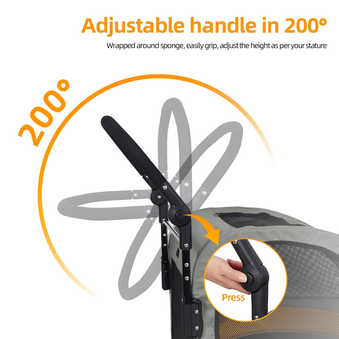 Portable Dog Stroller for Large Dogs by NoEnName