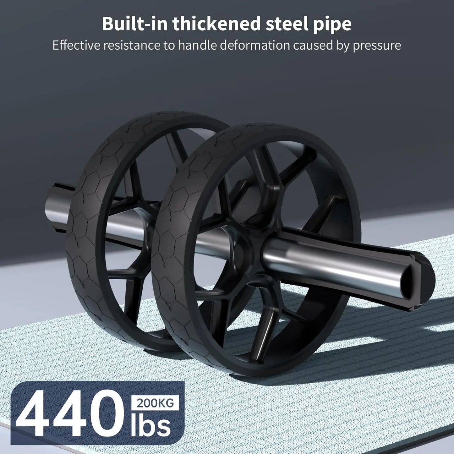 Ab Roller Wheel with Adjustable Resistance for All Levels