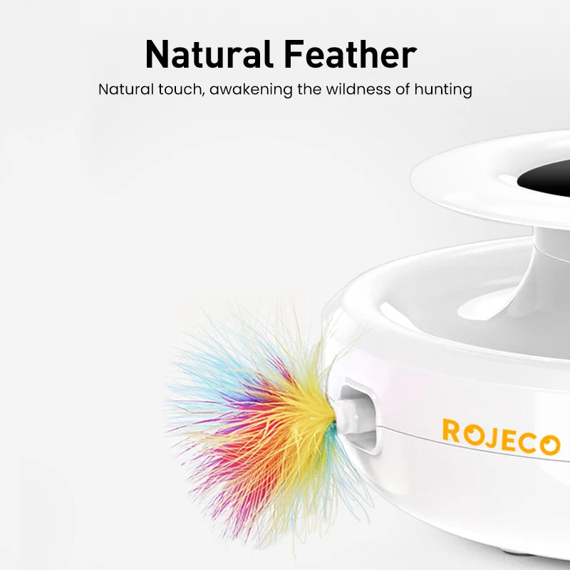 ROJECO 2 in 1 Smart Cat Toy Interactive Fun Ball Set