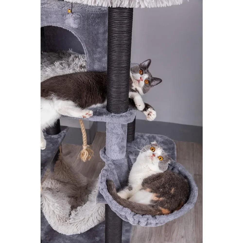 Huanzhuang Babylon Cat Tree with Hammock and Scratching Post