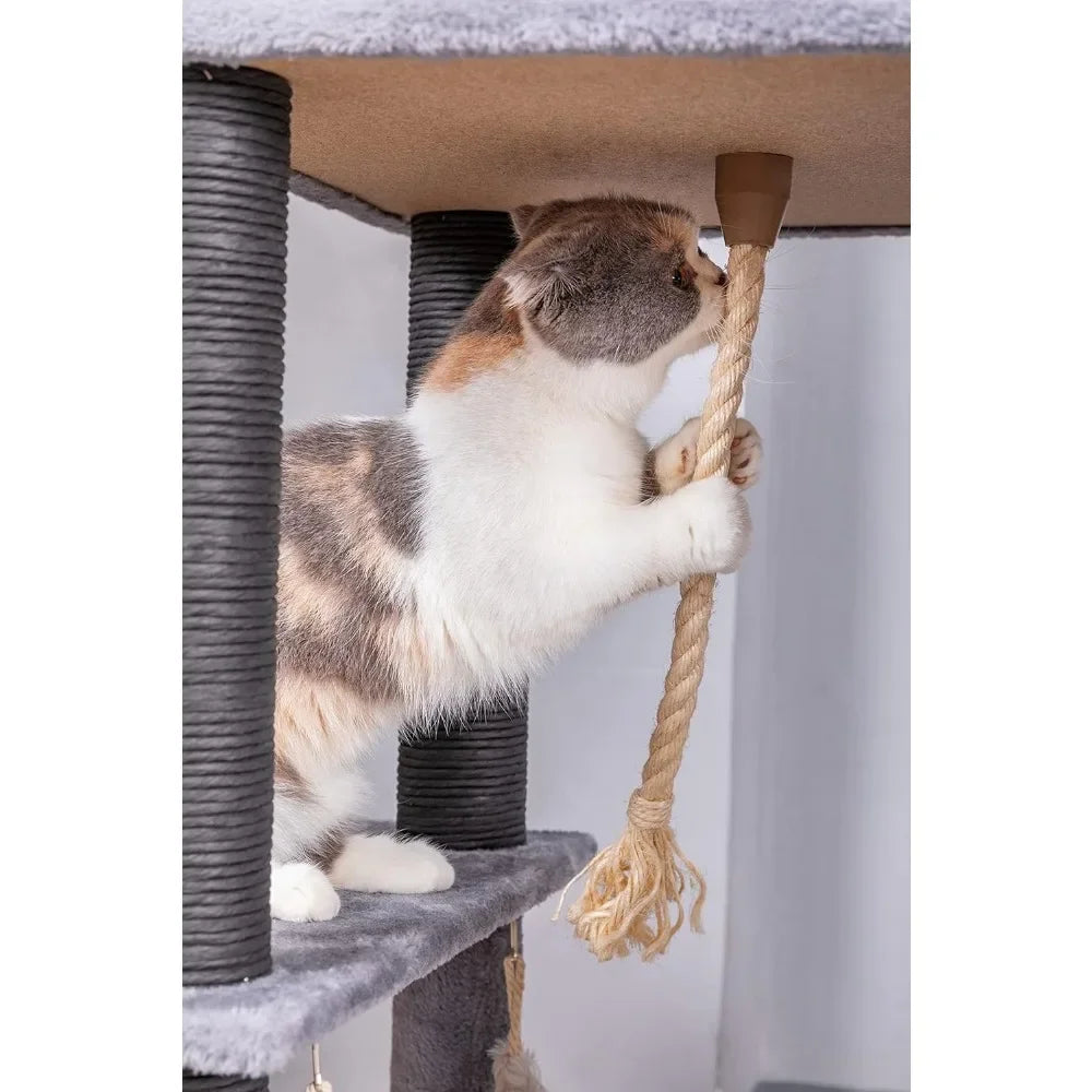 Huanzhuang Babylon Cat Tree with Hammock and Scratching Post