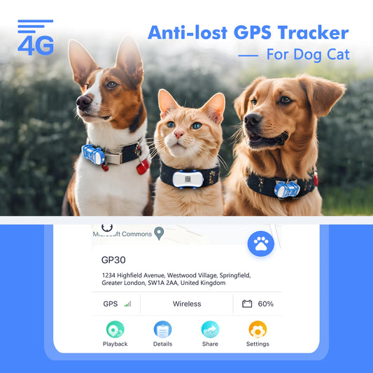 WANWAYTECH 4G GPS Tracker for Dogs and Cats
