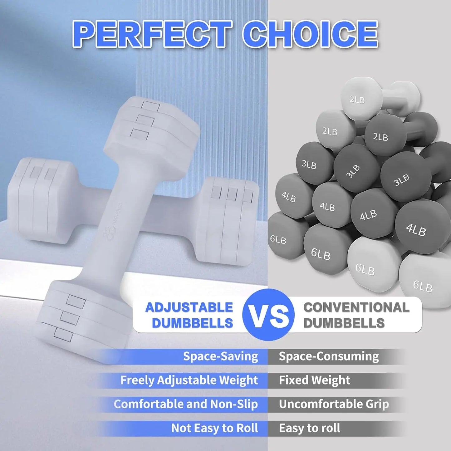Four In One Adjustable Dumbbells Set For Home Gym Gear