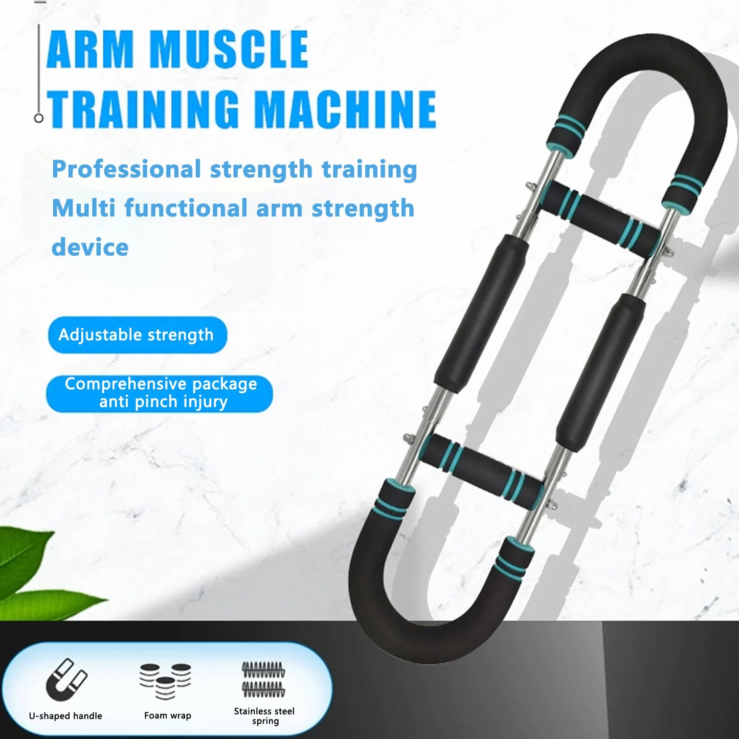 U Shape Hand Gripper Arm Trainer for Home Workouts