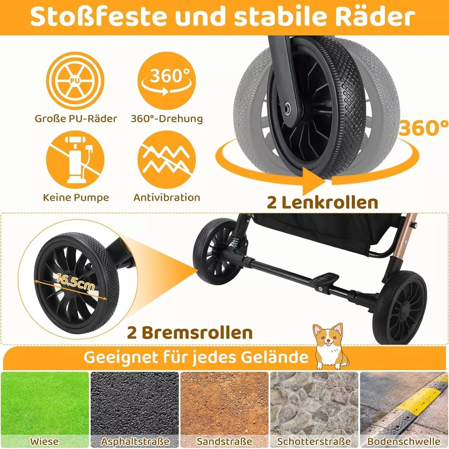 Foldable Dog Stroller by NoEnName for Easy Transport