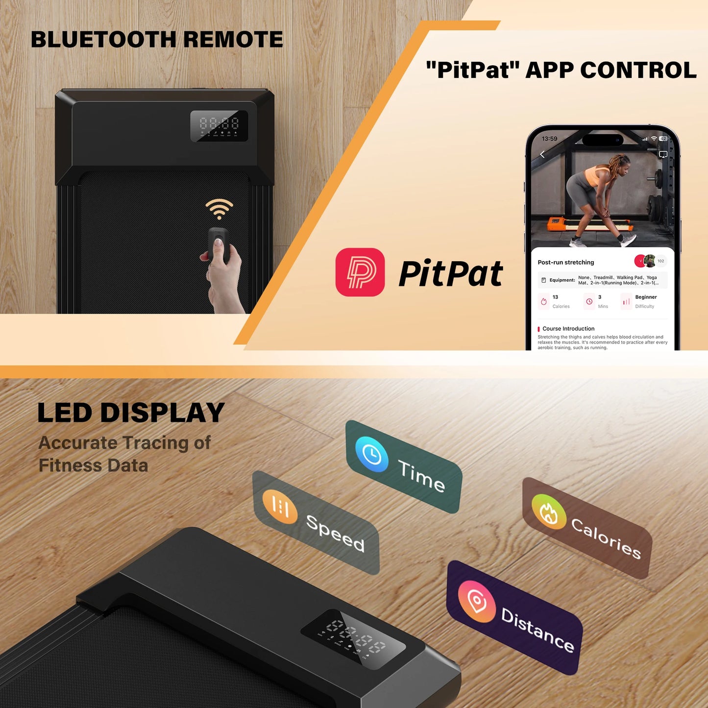 Superun Under Desk Treadmill For Home Office With App