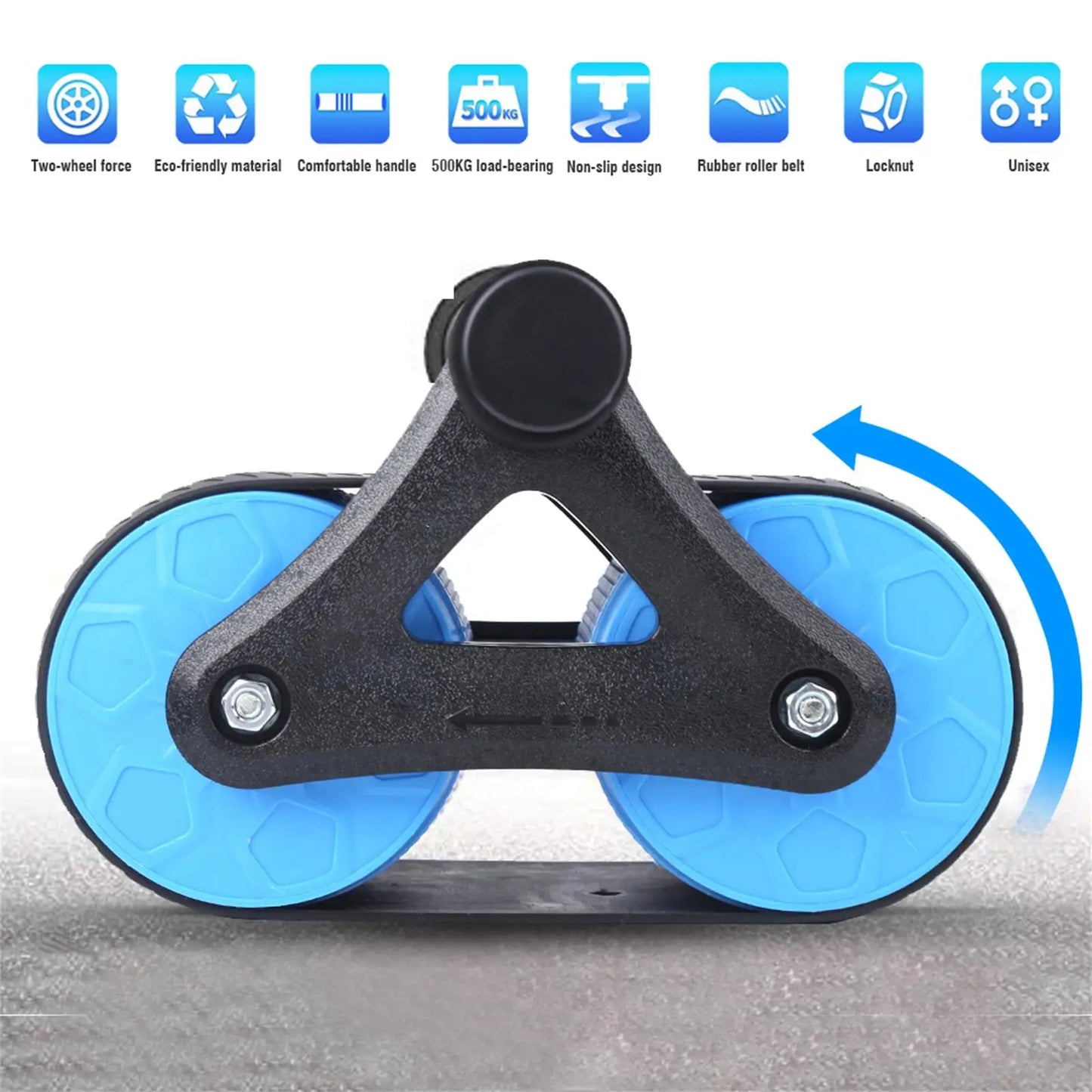Springback Wheels Roller Abdominal Fitness Exercise Equipment