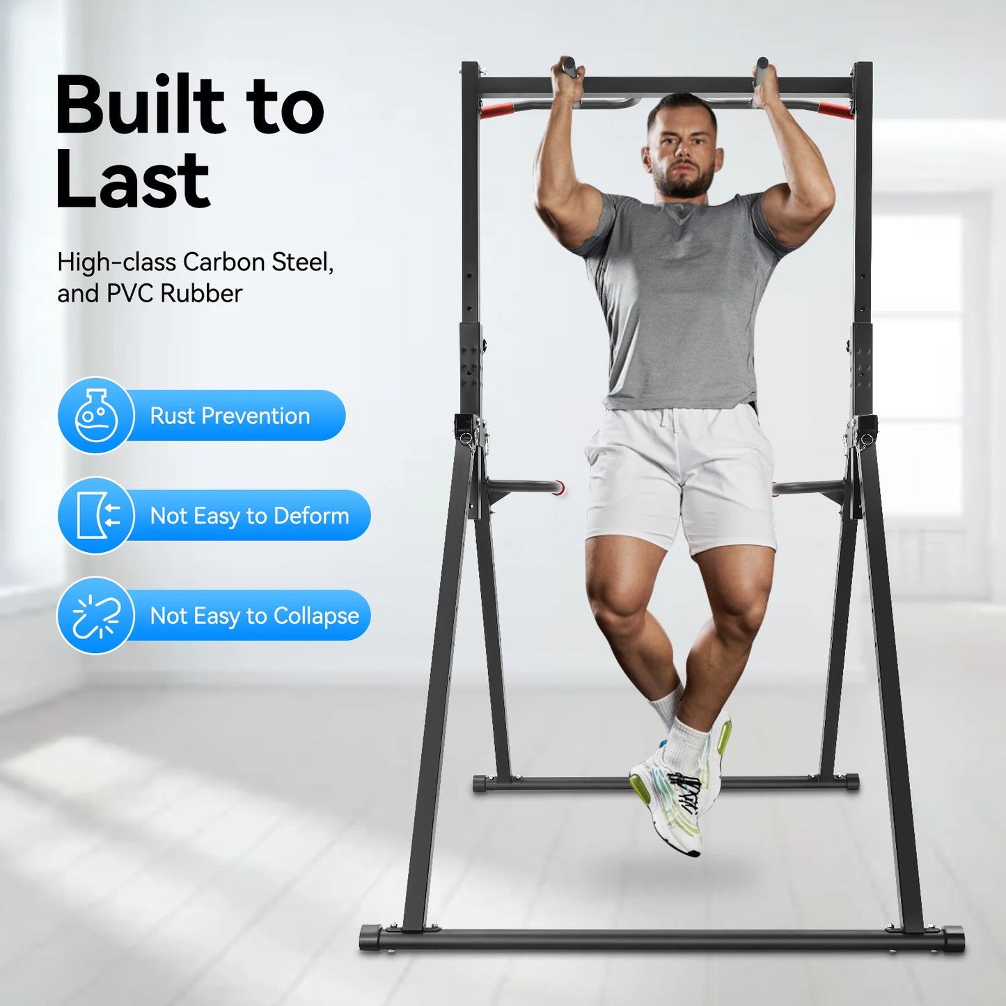 Adjustable Home Pull Up Bar, Triangular Pull Up Station, Pull Up Bar for Home Gym Strength Training Equipment