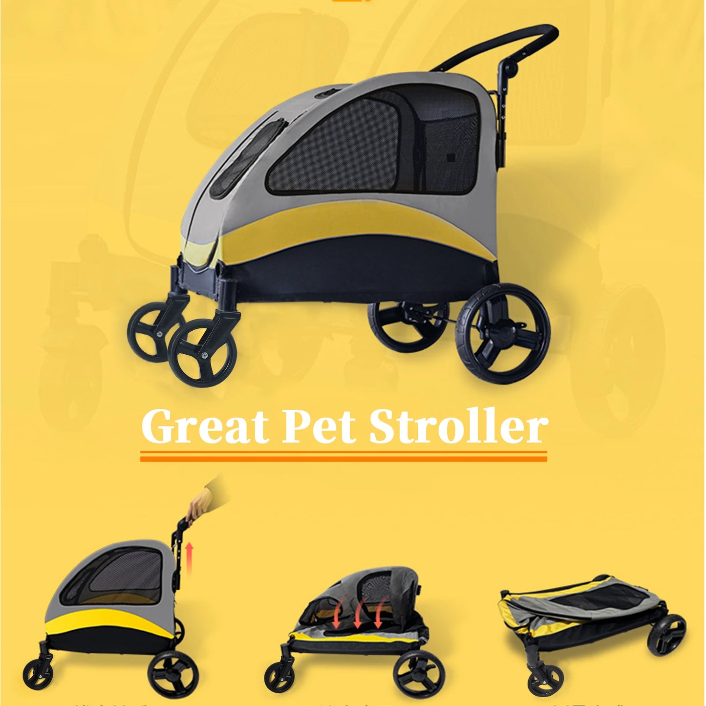Portable Dog Stroller for Large Dogs by NoEnName