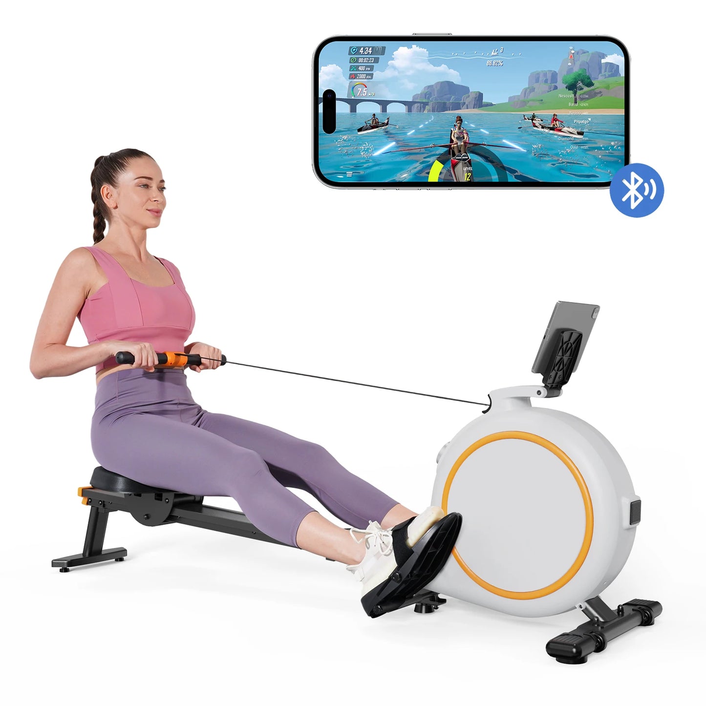 Flywheel 32 Level Rowing Machine With LED Monitor Fitness