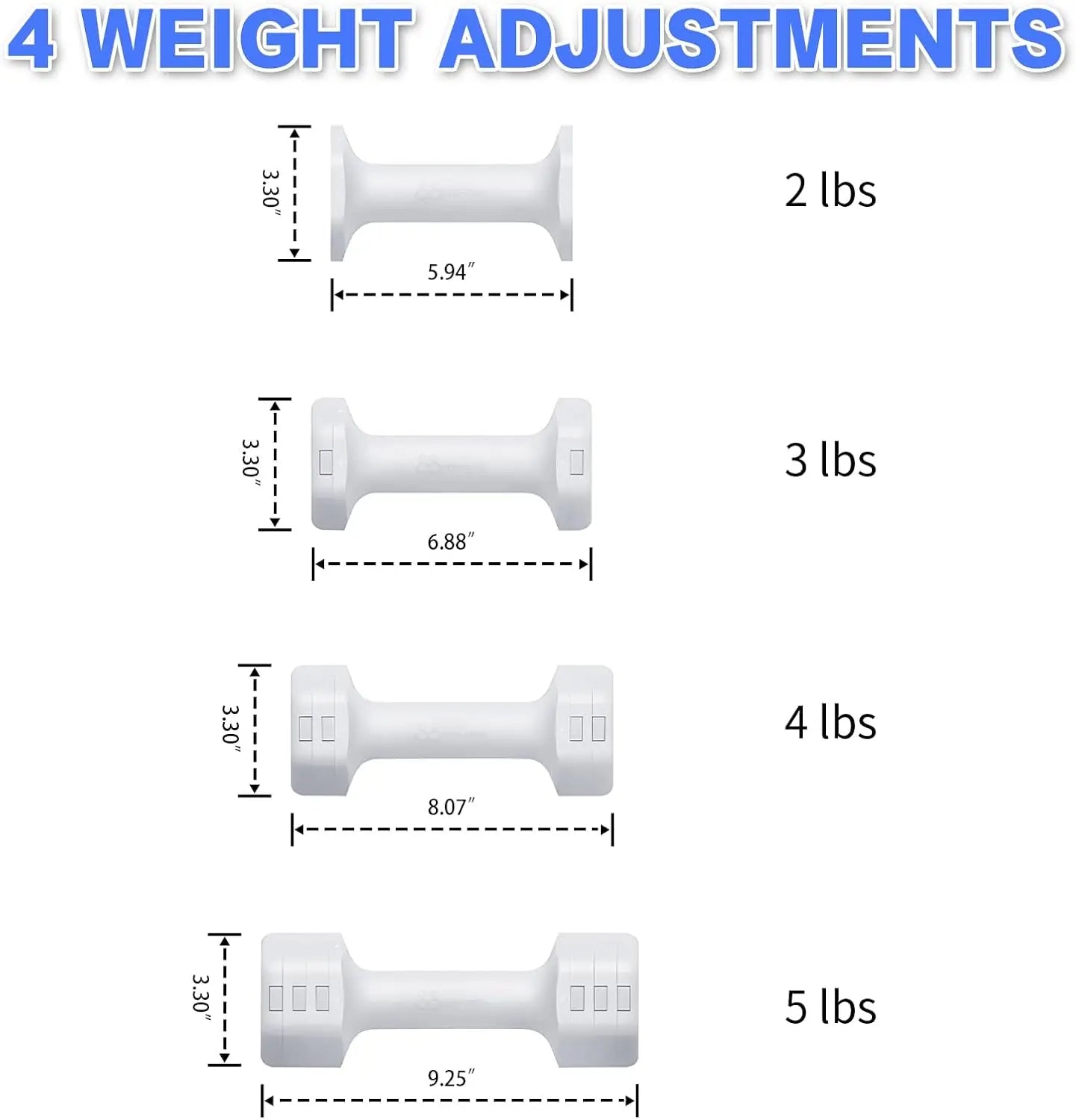 Four In One Adjustable Dumbbells Set For Home Gym Gear