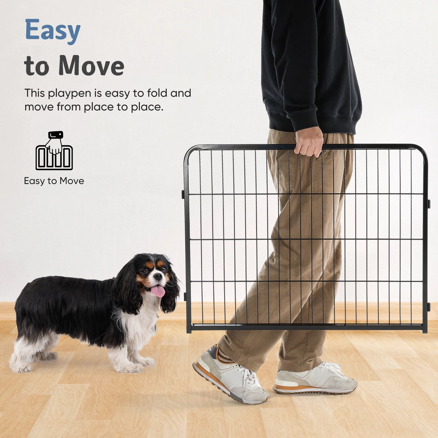 JHK Heavy Duty Dog Playpen Indoor Outdoor Pet Fence