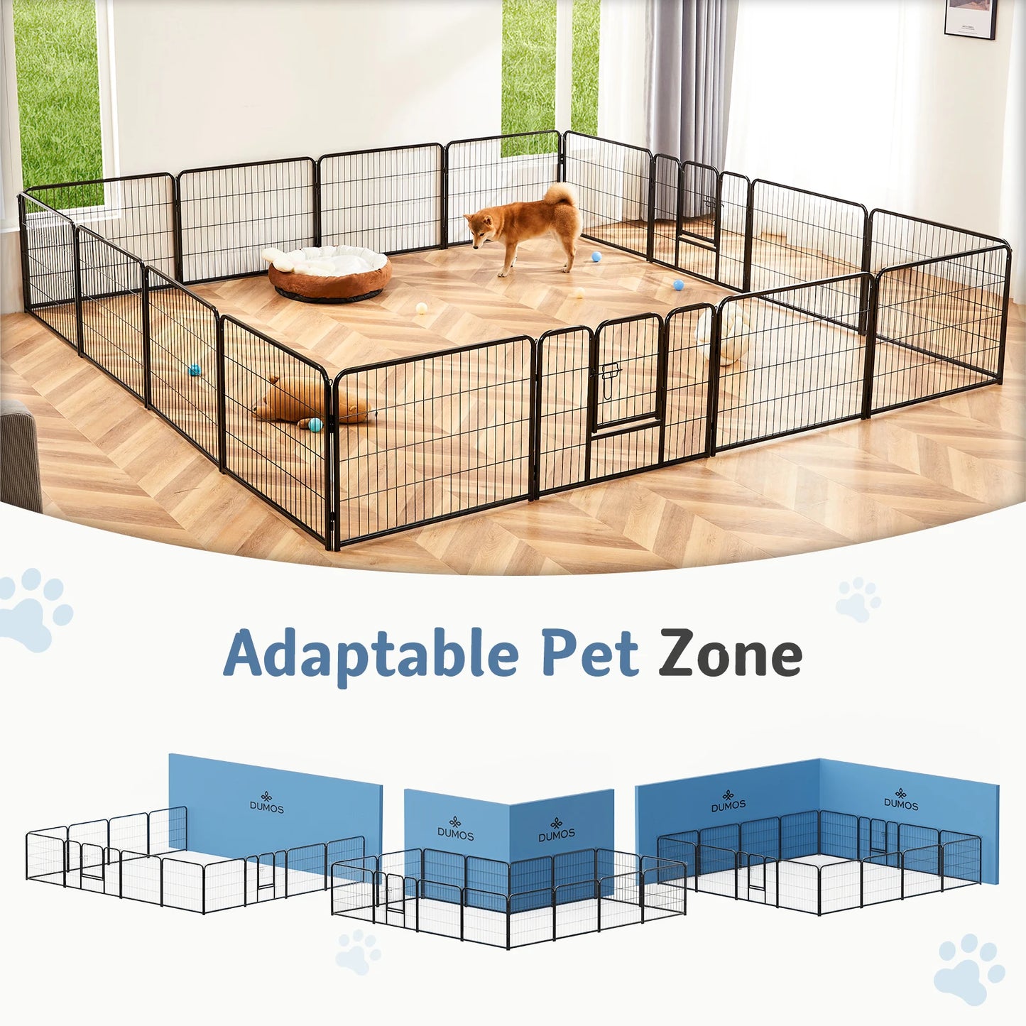 JHK Heavy Duty Dog Playpen Indoor Outdoor Pet Fence