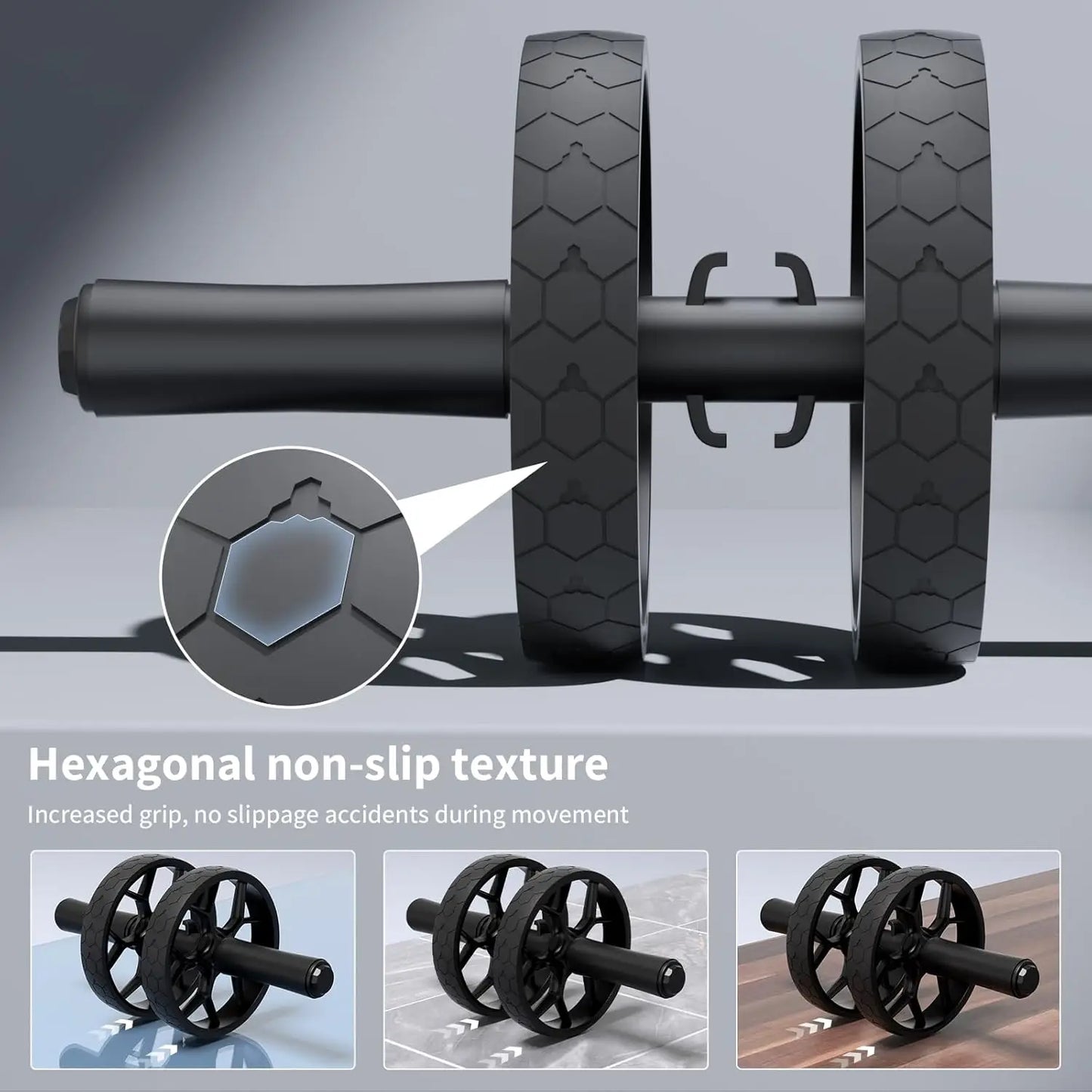 Ab Roller Wheel with Adjustable Resistance for All Levels