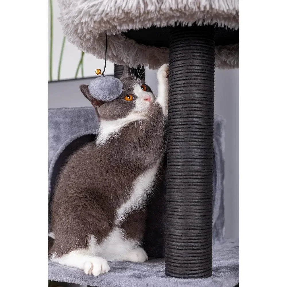 Huanzhuang Babylon Cat Tree with Hammock and Scratching Post