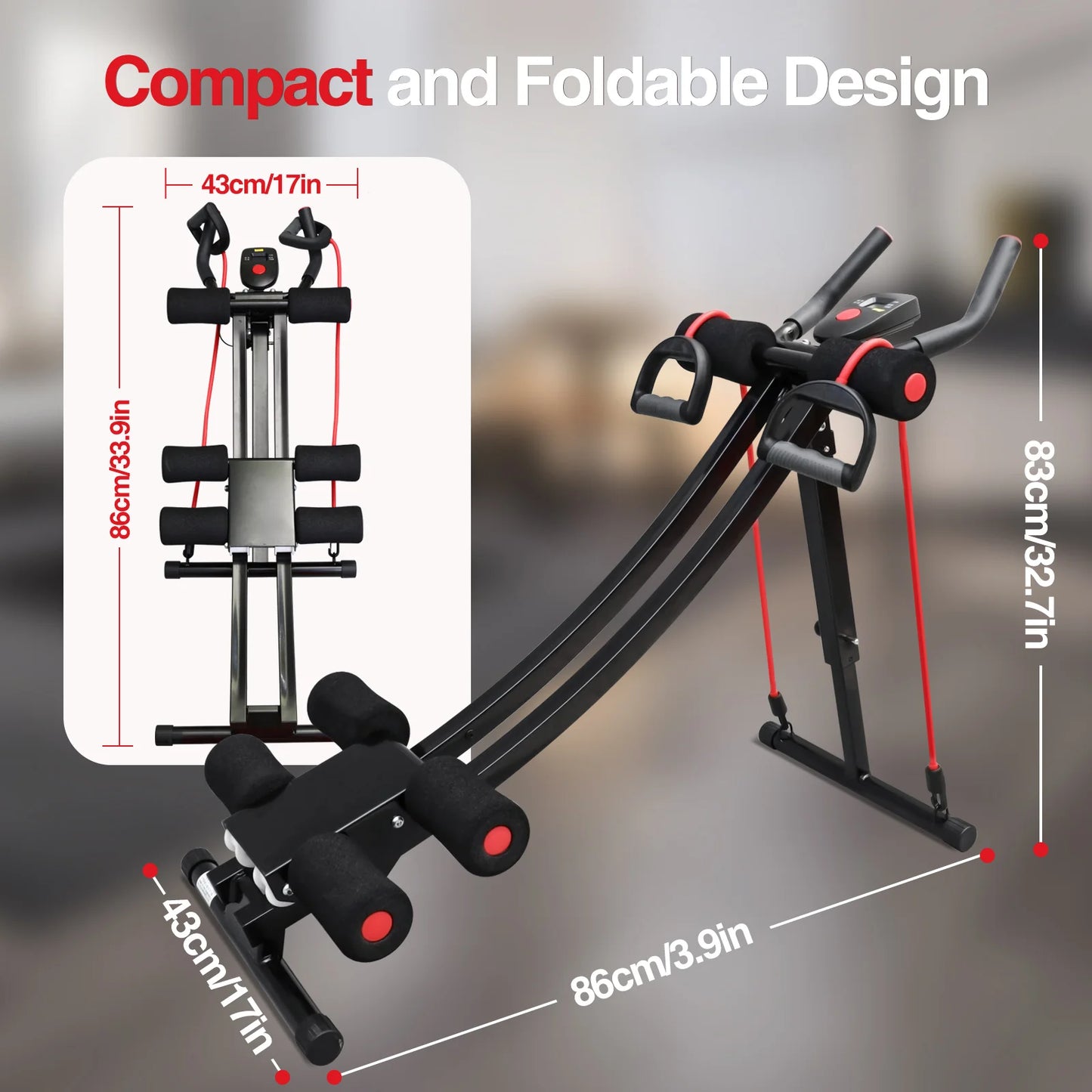 EverydayNecessitiesShop25 Foldable Ab Machine LCD Display