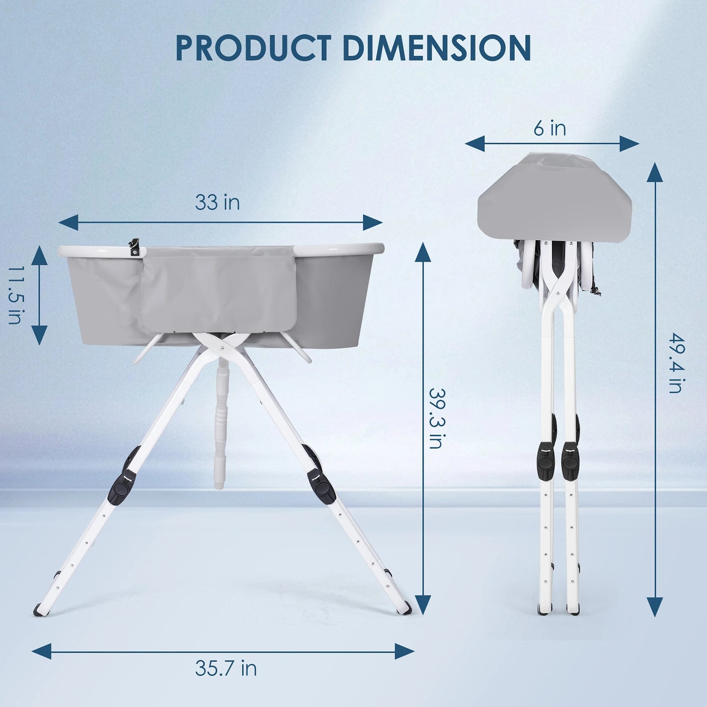 Portable Elevated Pet Bathtub by NoEnName for Dogs
