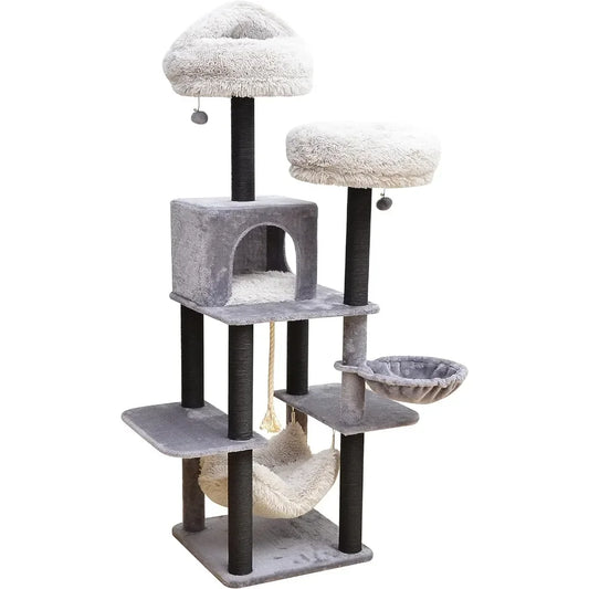 Huanzhuang Babylon Cat Tree with Hammock and Scratching Post