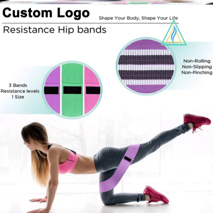 Fabric Resistance Hip Booty Bands for Fitness by NoEnName