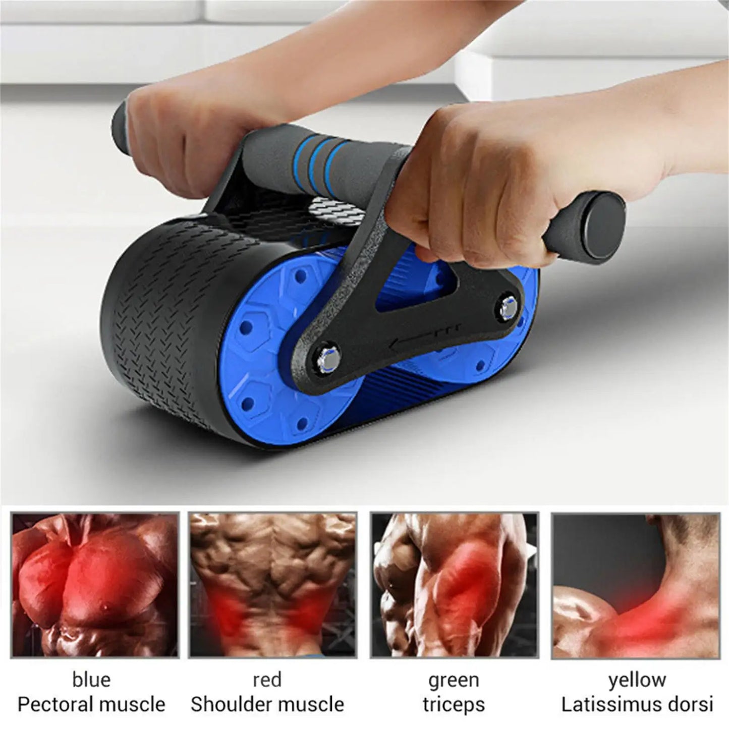 Springback Wheels Roller Abdominal Fitness Exercise Equipment