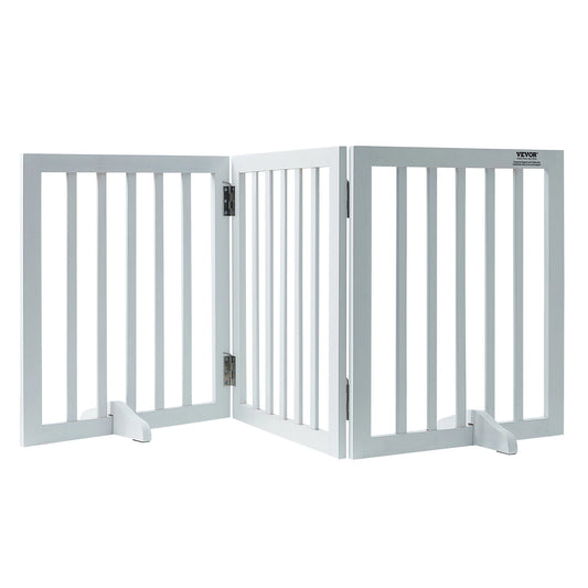SucceBuy Freestanding Dog Gate Expandable 3 Panel Barrier