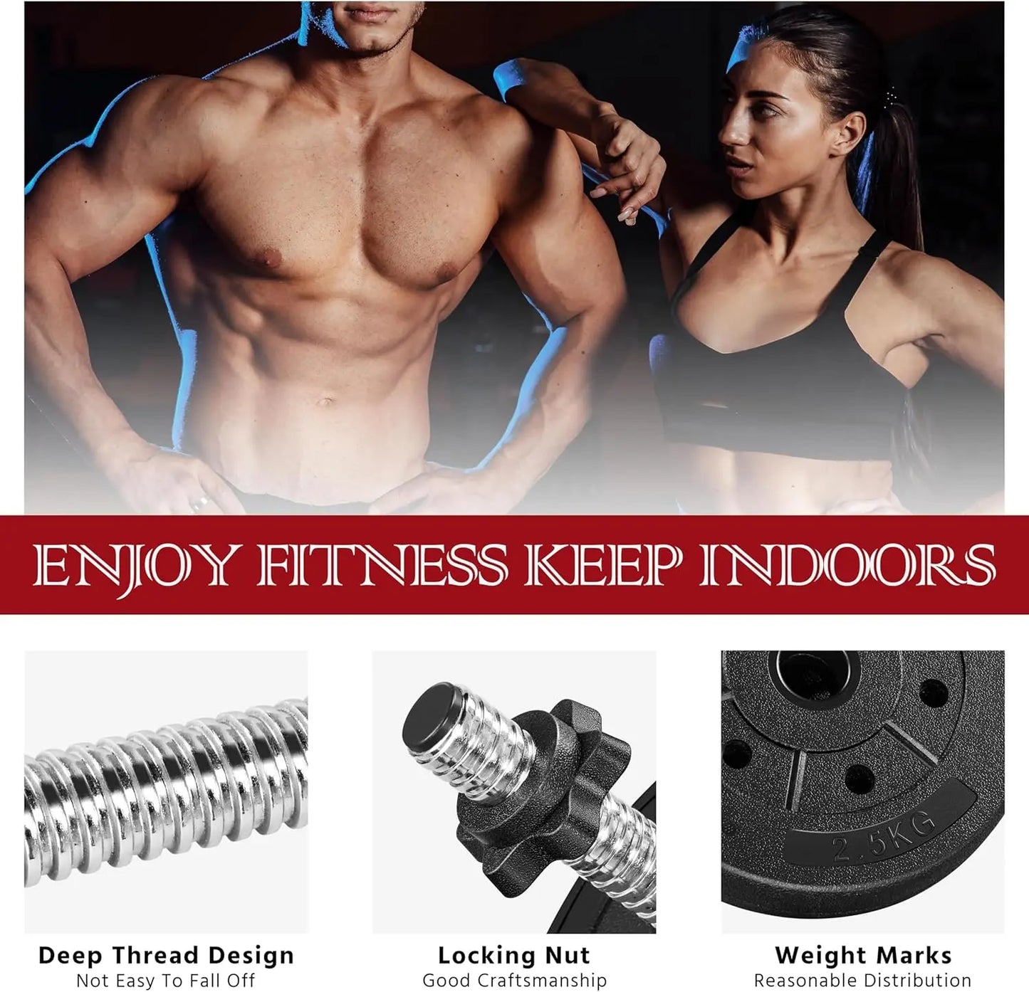 Dumbbell Set 66Lb For Home Gym Strength Training Gear