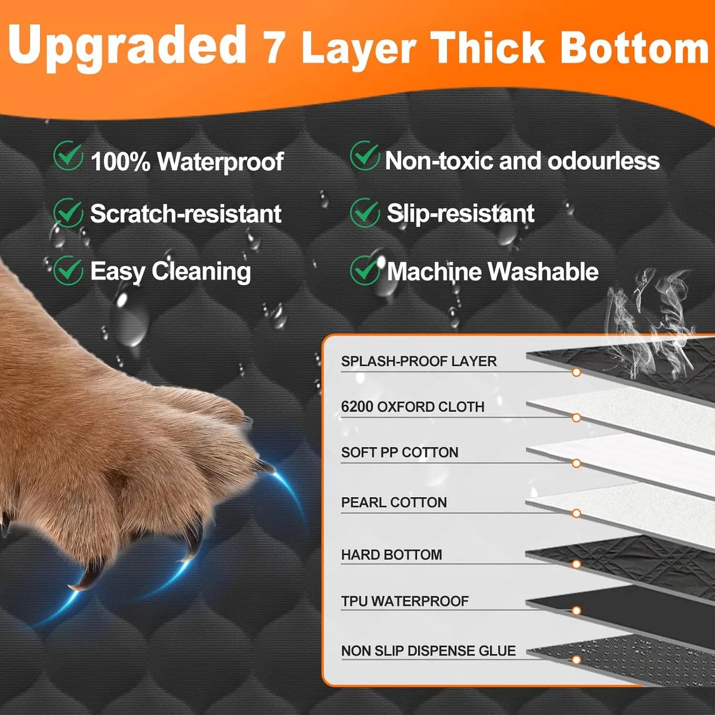 Wedyvko Waterproof Pet Travel Hammock Car Seat Protector